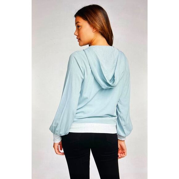 Chaser Coastal Cloth Zip Up Hoodie Jacket - Vintage Blue - size S - Picture 11 of 14